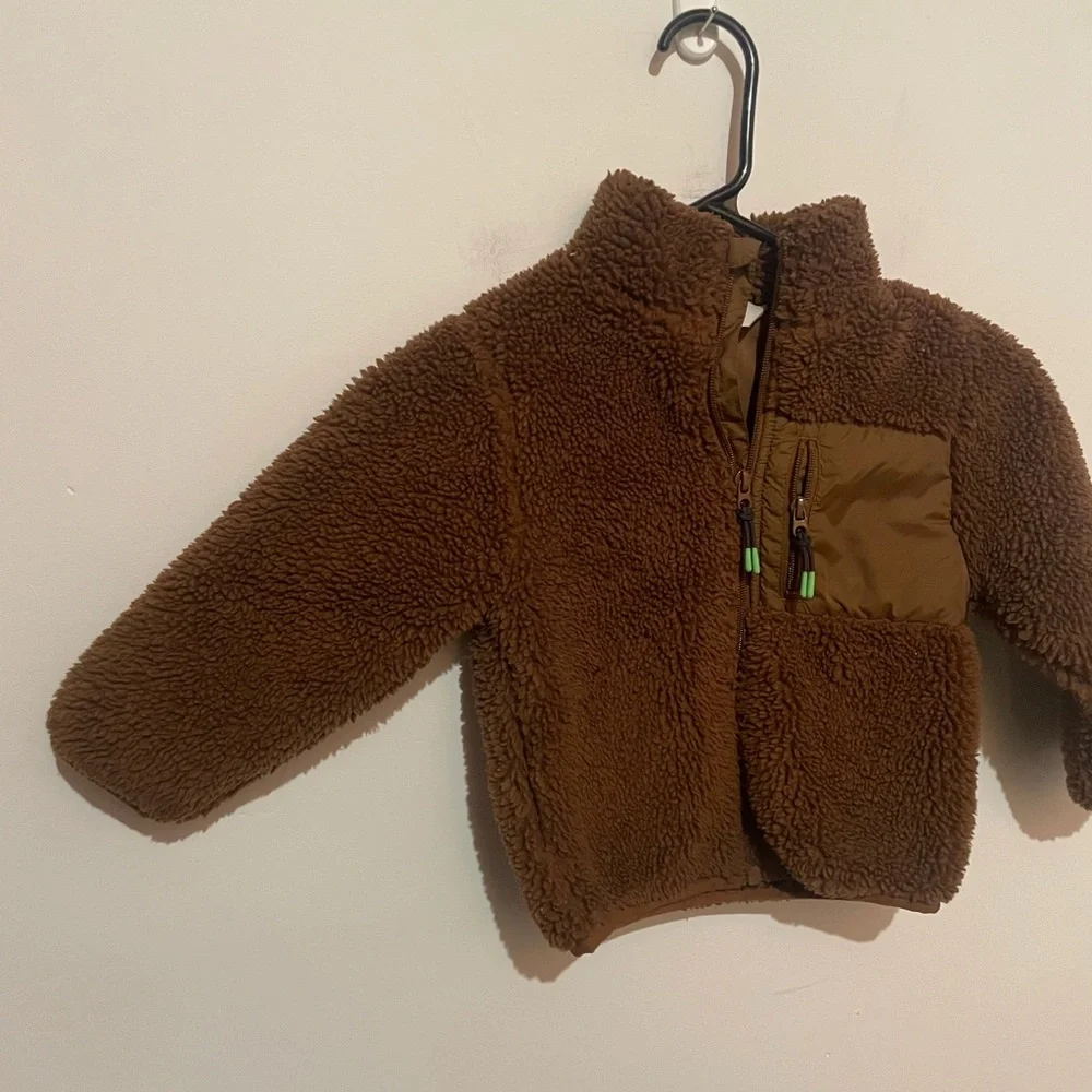 H&M Teddy brown jacket‎ size 3-4t